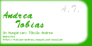 andrea tobias business card